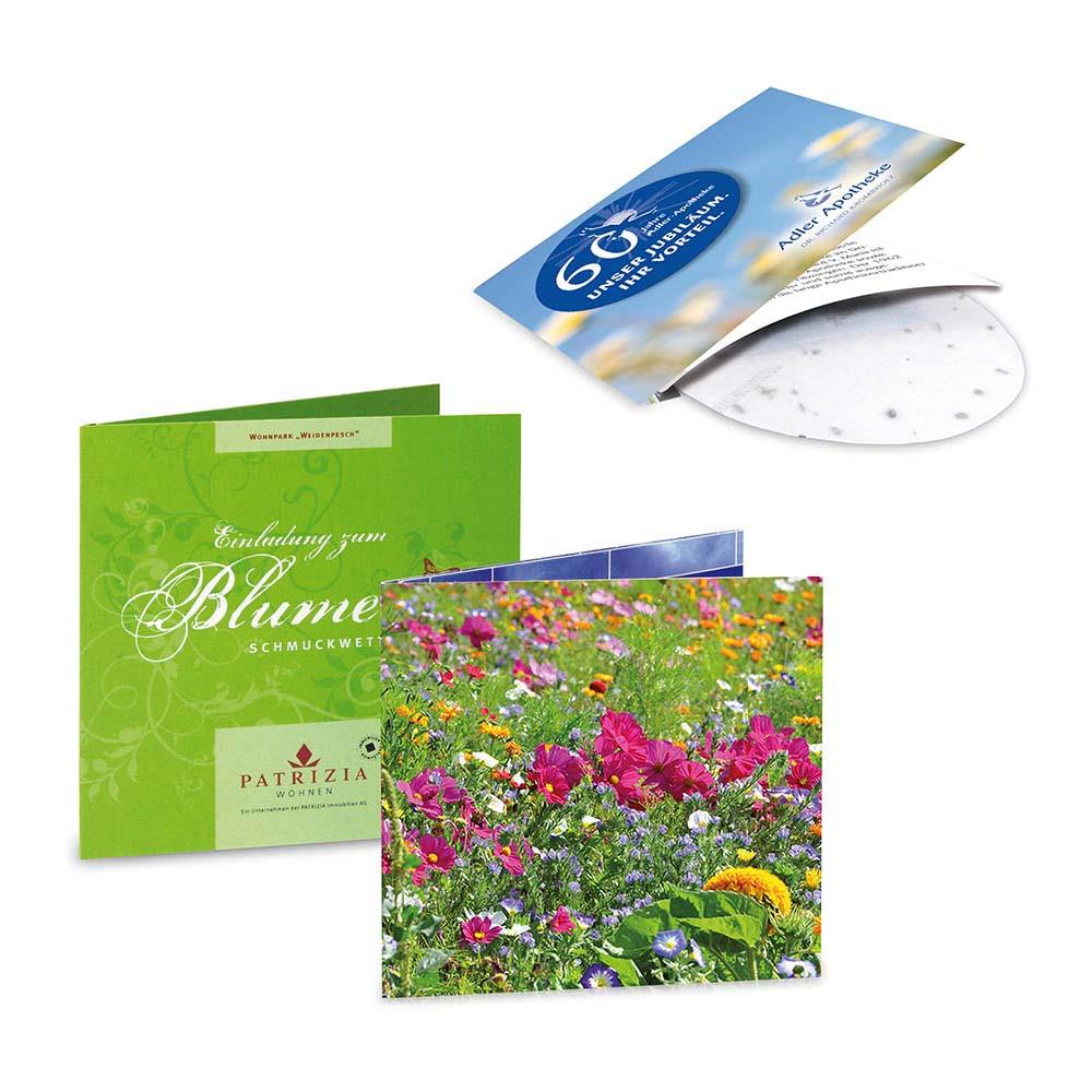 Green-Card Sommerblumen - Digitaldruck 4/4c