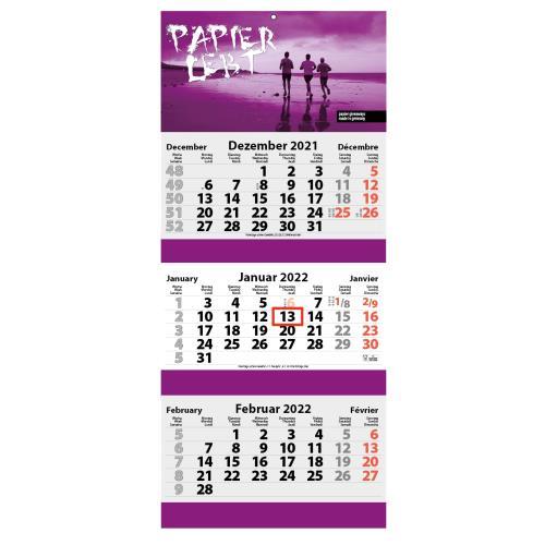 3-Monats Faltkalender ´Tres-Deluxe´